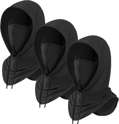 3 Pack Balaclava Sun UV Protection Hood Breathable Full Head Mask Face Cover