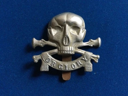 17th/21st Lancers Genuine British Army Military Cap Badge Bi Metal WW2 Era