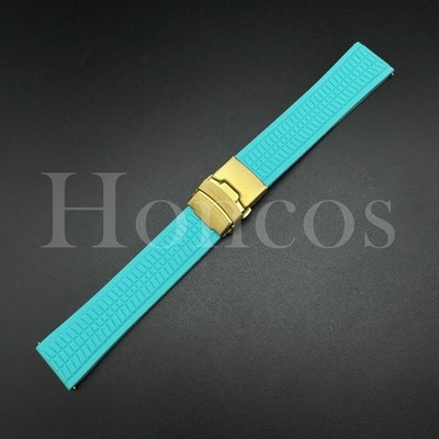 20 22 MM L/Blue Rubber Aquanaut Watch Band Strap Quick Release Fits for Tissot
