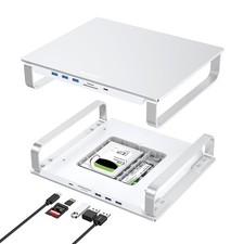 Qwiizlab USB C Hub Dock for MacBook M2/M1/Intel with SSD Enclosure Card Reader