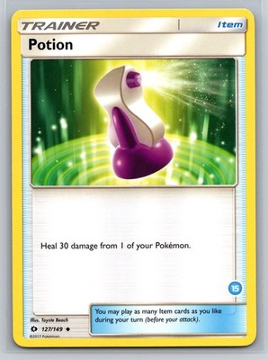 Potion 127/149 Trainer Item Pokemon TCG Sun and Moon Base Set