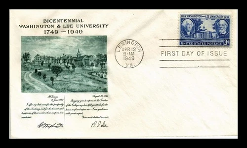 US COVER WASHINGTON & LEE UNIVERSITY BICENTENNIAL FDC SCOTT 982 FULTON CACHET