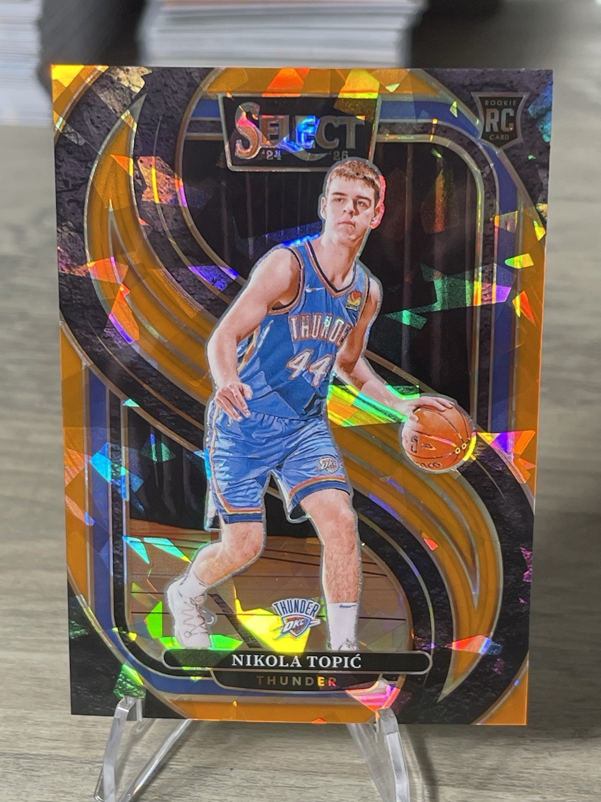 2024-25 Panini Select - Nikola Topic #396 Orange Cracked Ice Prizm /275