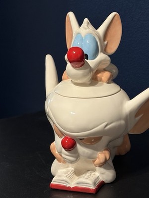 Pinky and the Brain Vintage 1997 Cookie Jar Warner Bros Studio Cartoon Figures
