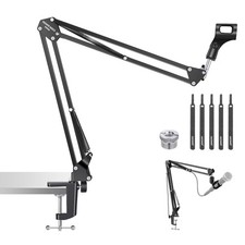 NEEWER Microphone Arm Stand, Suspension Scissor Boom Mic Arm Desk Mount with ...