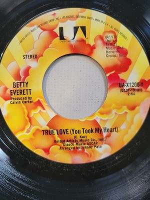 Nos 45- BETTY EVERETT -True Love (You Took My Heart) / You Can Do It 1977 UA NM
