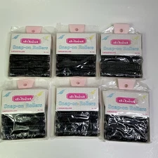 D Best Snap On Medium Rollers Set 6– 8 Pks Black #532