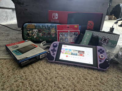 Nintendo Switch 2017 Console Bundle w/ Dock, Case, Accessories  (HAC-001-01)