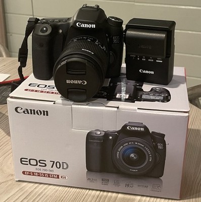Canon EOS 70D 20.2MP Digital Dslr Camera (Kit w/ 18-55) (SHUTTER COUNT IS 21)