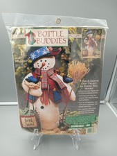 DIMENSIONS Bottle Buddies Mr. Chilly Snowman Craft Project Kit 18097 Vintage