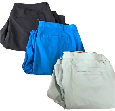 Men s Golf Pants 36X32  3 Pair Black/Blue/Green Great Condition