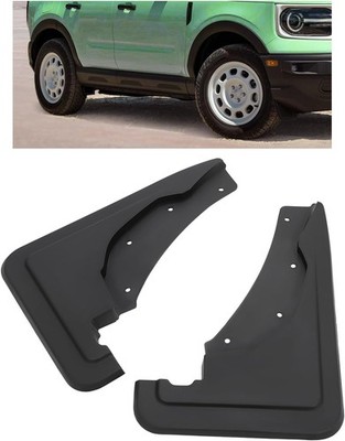 Front Splash Guards Mud Flaps Set of 2 for 2021-2024 Ford Bronco Sport Black