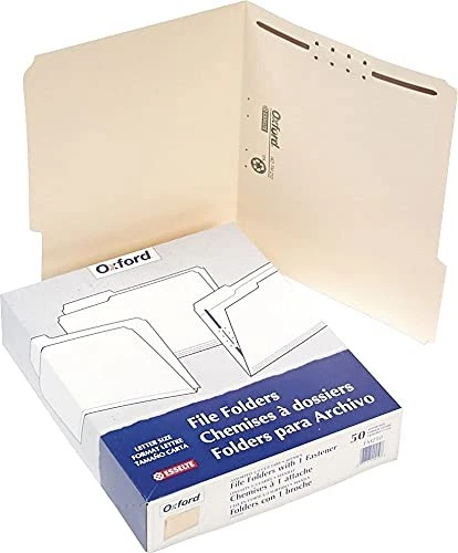 Manila Fastener Folders, Letter Size, 1 Fastener, 1/3 Cut, 50/BX (FM210) - Image 3 of 3