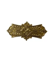 Vintage Brooch Pin Bow Floral Scrolls Ornate Gold Tone JBW Just The Right Thing