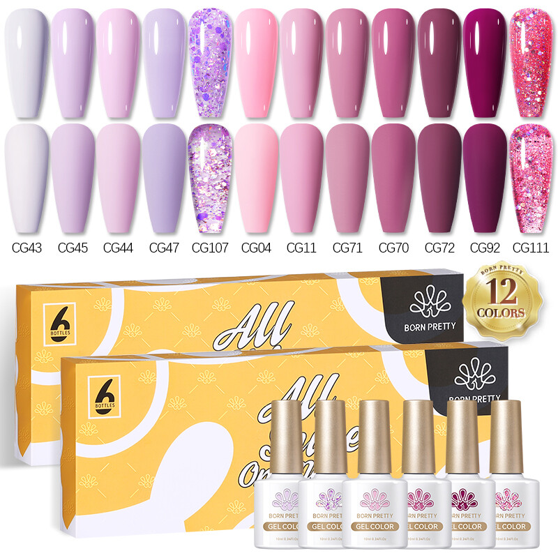 BORN PRETTY Jelly Nude Gel Nagellack 10ml Translucent Soak Off UV Nagellacke - Bild 106 von 157