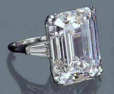 5.5Ct Emerald Cut Lab-Created Diamond Engagement Wedding 14K White Gold FN Ring