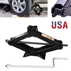 RustProof 2 Tonne Ton Car Van Scissor Wind Up Jack Lift + Crank Speed Handle NEW