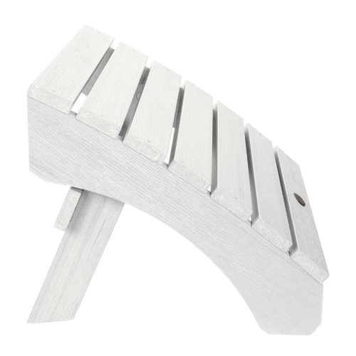 Highwood Adirondack Folding Ottoman 19.8" x 13.8" x 17.5" Recycled Plastic White - Picture 4 of 6