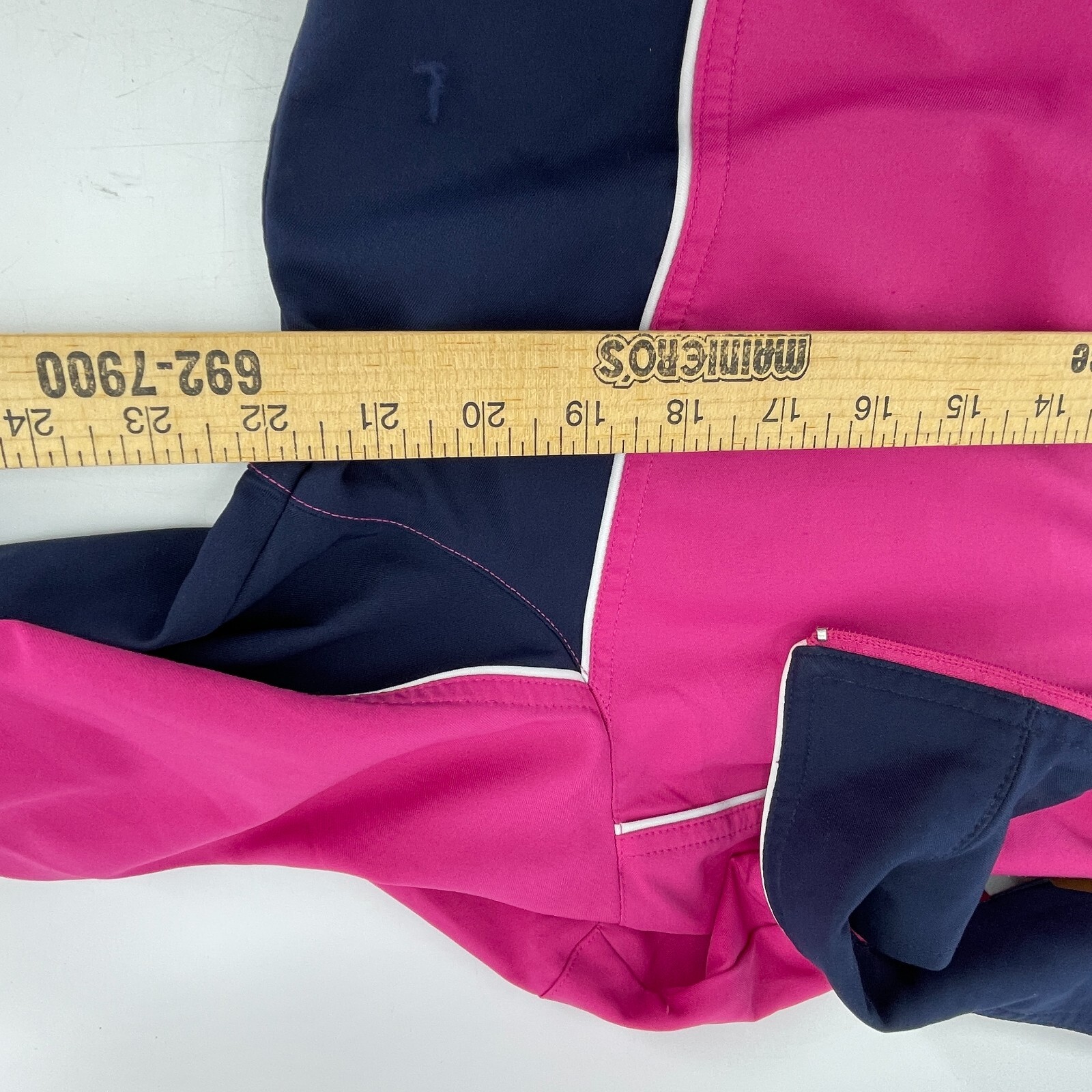 Women's SJB Active Wear Long Sleeve Full Zip Jacket Pink Blue Size