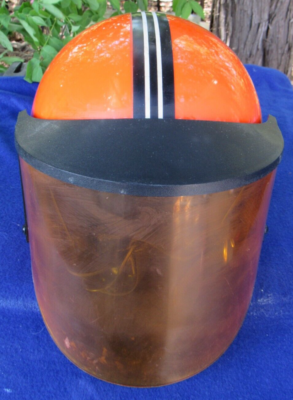 Vintage 70's Lear LSI-4150 Motorcycle Bike Helmet w/ Face Shield