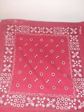 Red Bandana RN 13960 Fast Color Made in USA 100 Cotton Biker Handkerchief