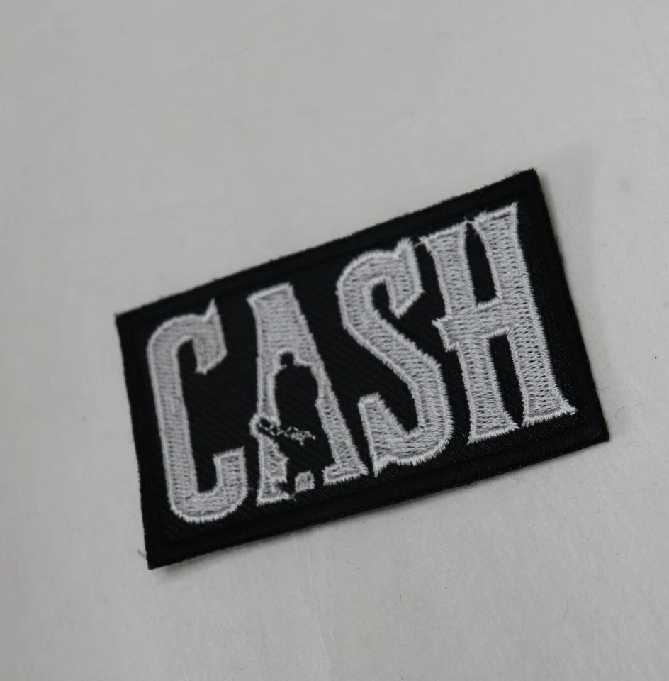 JOHNNY CASH Patch Iron/ Sew on Embroidered Outlaw Country Haggard - Image 3 of 4
