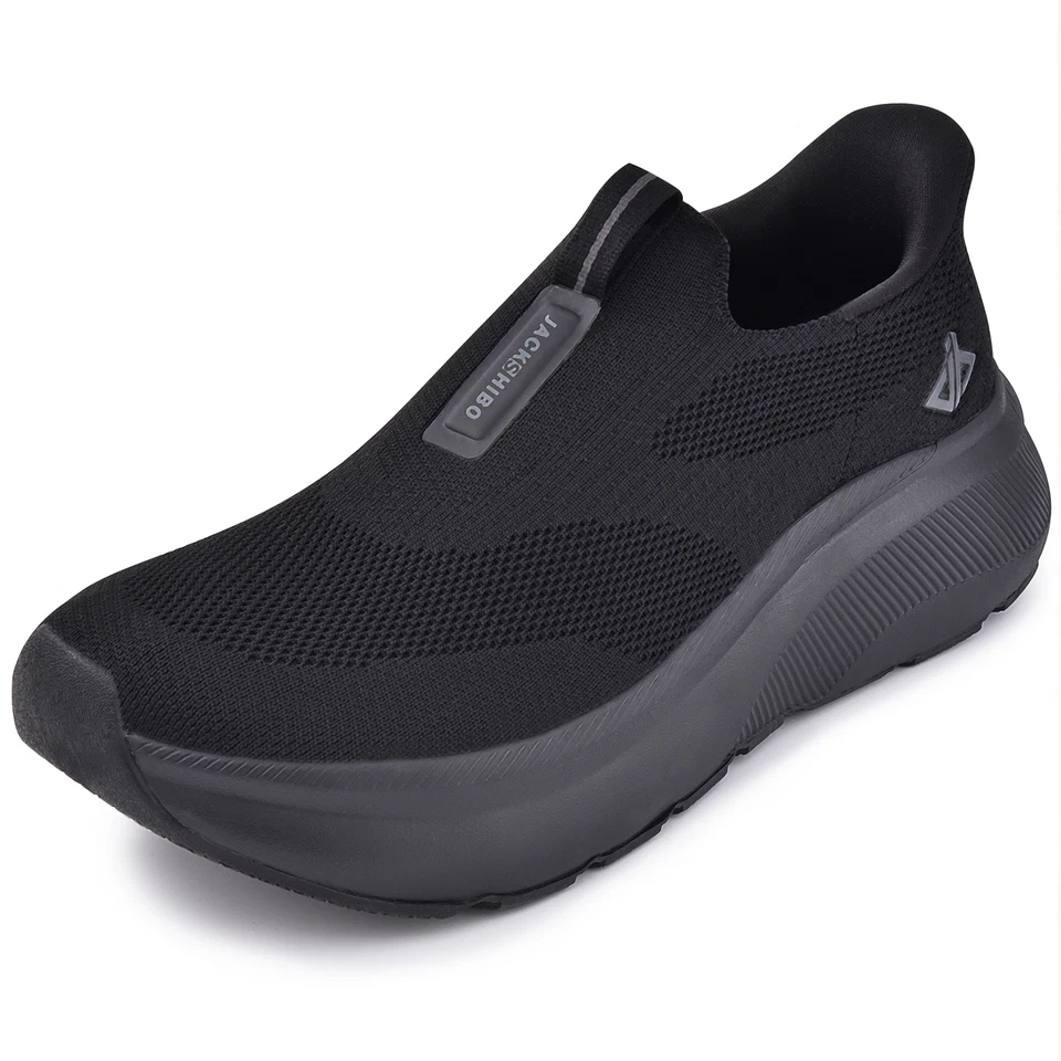Men's Slip in Shoes Wide Toe Box Arch Support Orthopedic Sport Walking Sneakers - Image 3 of 4