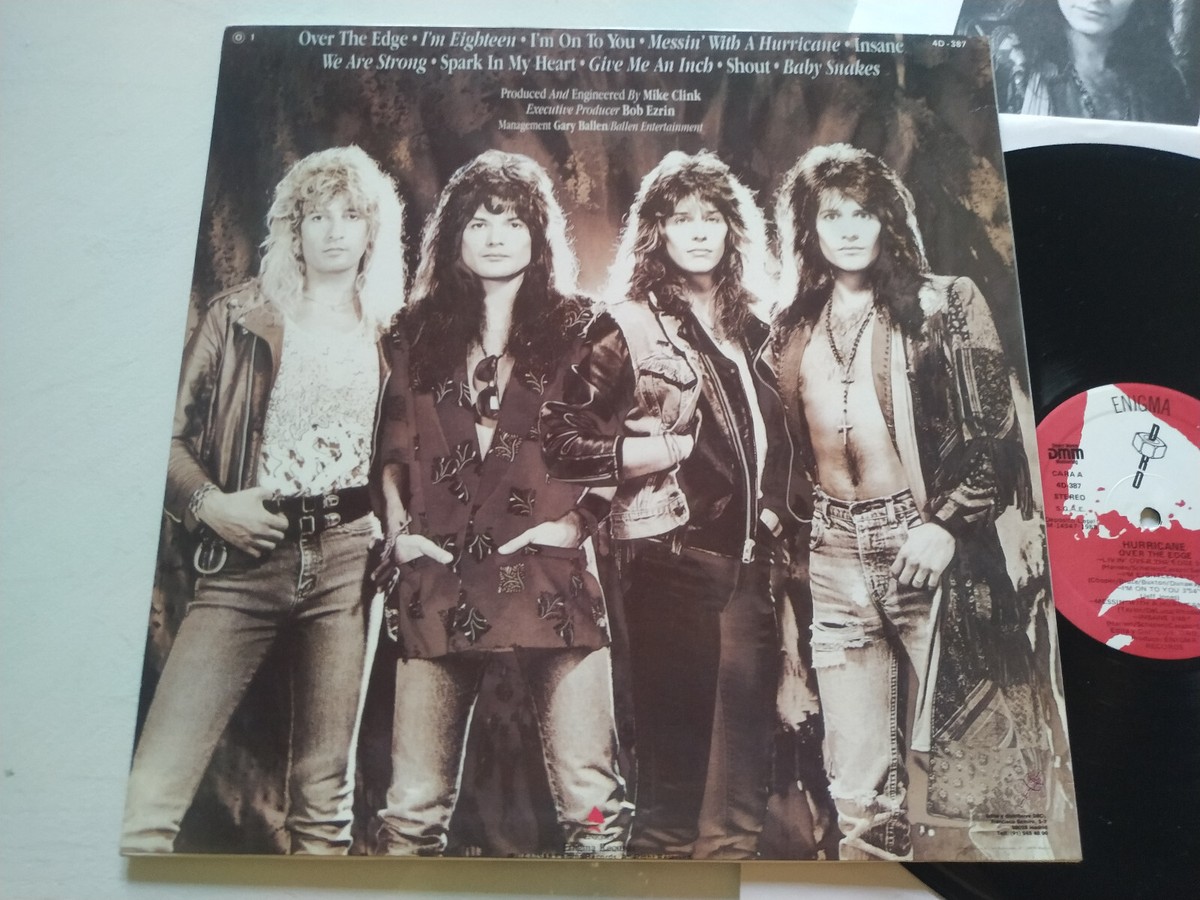 Hurricane Over The Edge 4D-387 1988 ENIGMA First Press Vinyl 12