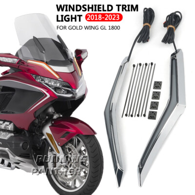 Strike Windshield Trim Lamp Brake LED Light For Honda Gold Wing GL1800 2018-2023