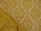 Stable Lace Apparel Fabric Sheer Diamond Geometric Old Gold RR117