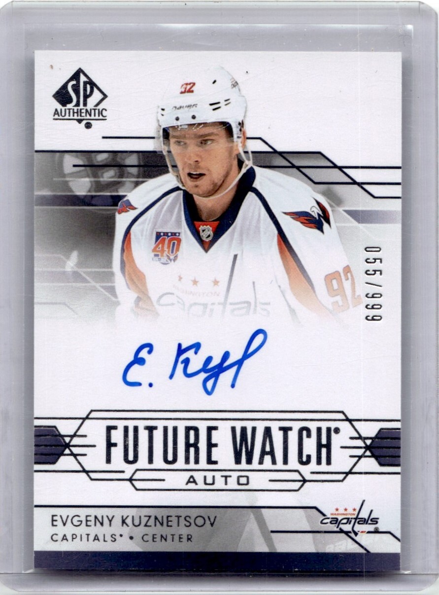 2014-15 SP Authentic Future Watch Autograph Rookie Evgeny Kuznetsov RC Auto /999