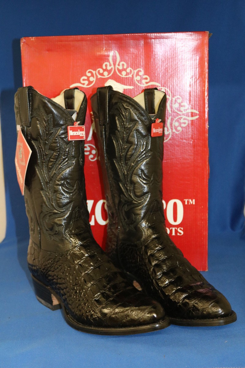 Mezcalero Boots cowboystiefel black croco neu leder handmade gr