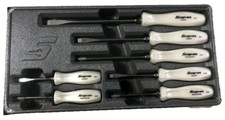 New Snap-on 7 Piece Pearl White Hard Handle Screwdriver Set Sddx70apw
