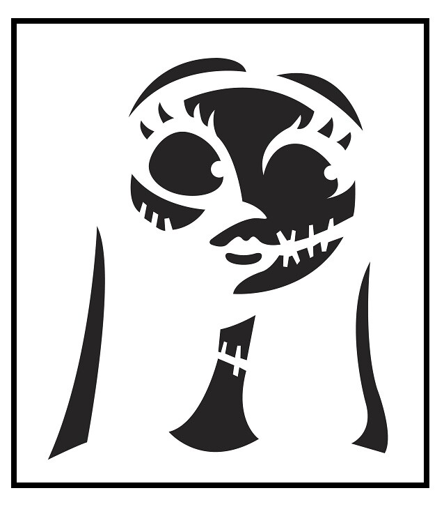 6x6 inch Stencil (V-23) Nightmare Before Christmas | eBay 6x6-inch-stencil-v-23-nightmare-before-christmas-ebay