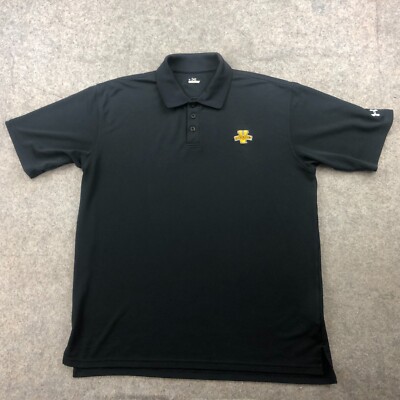 Vanderbilt Commodores Polo Shirt Men Large Black Logo Embroidered Under Armour