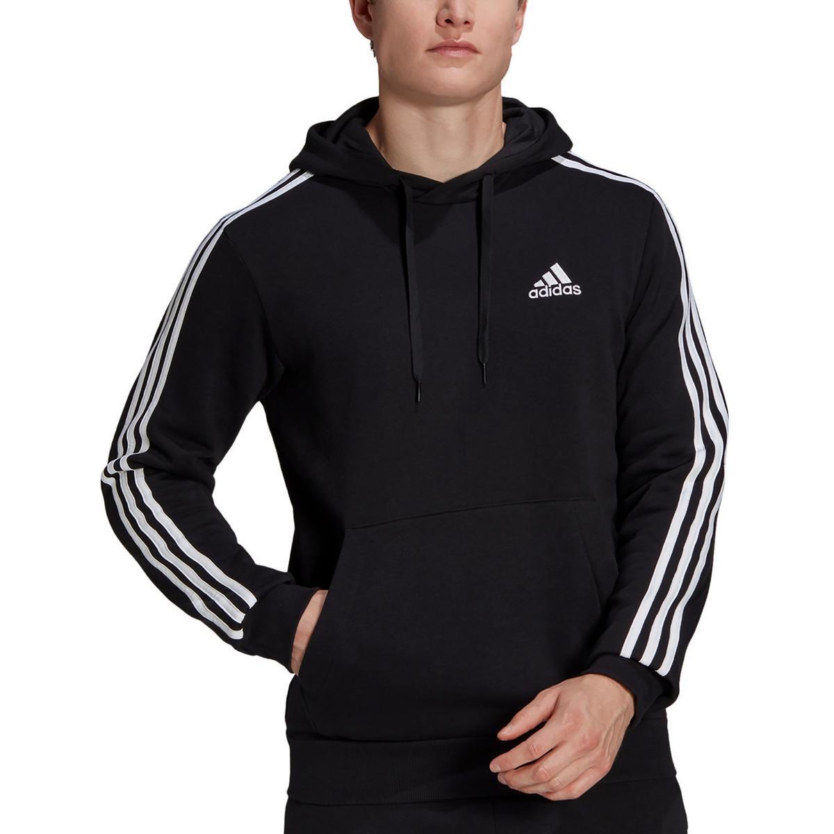 Мужская флисовая толстовка Adidas с черным логотипом Big - Tall 3XLT BHFO 0696 10390₽