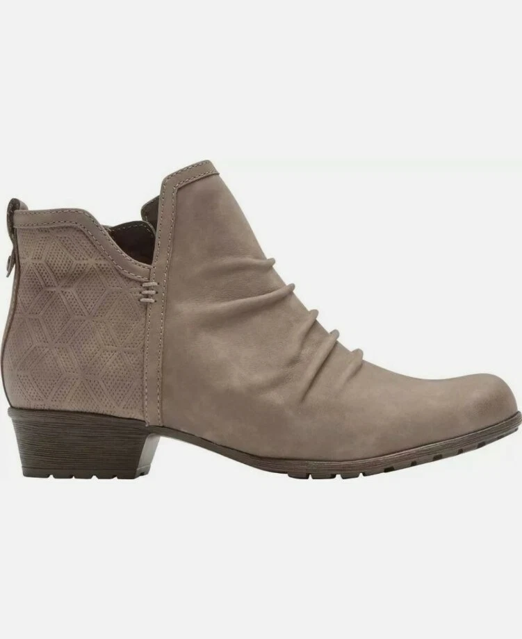 Rockport Cobb Hill Gratasha V Cut Panel Boot 2 Dust Taupe Leather