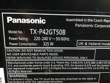 PANASONIC TX-P42GT50B Y-SUS TXNSN1PSUMV42 TNPA5523 2SN