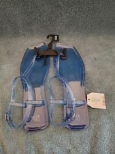 Time And Tru Jelly Thong Women's Flip Flop Shoes Size 8 Blue Beach Sandals