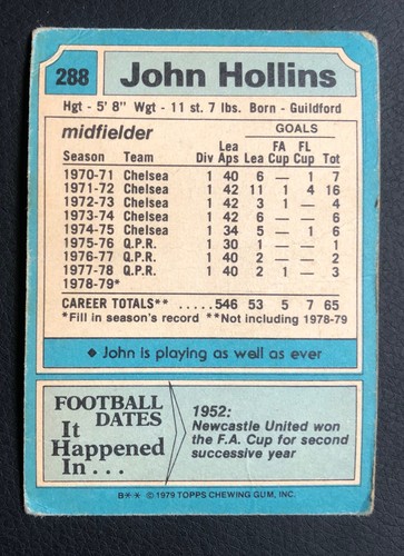 Topps Chewing Gum Football Cards 1979-80 Blue Backs - Picture 178 of 234