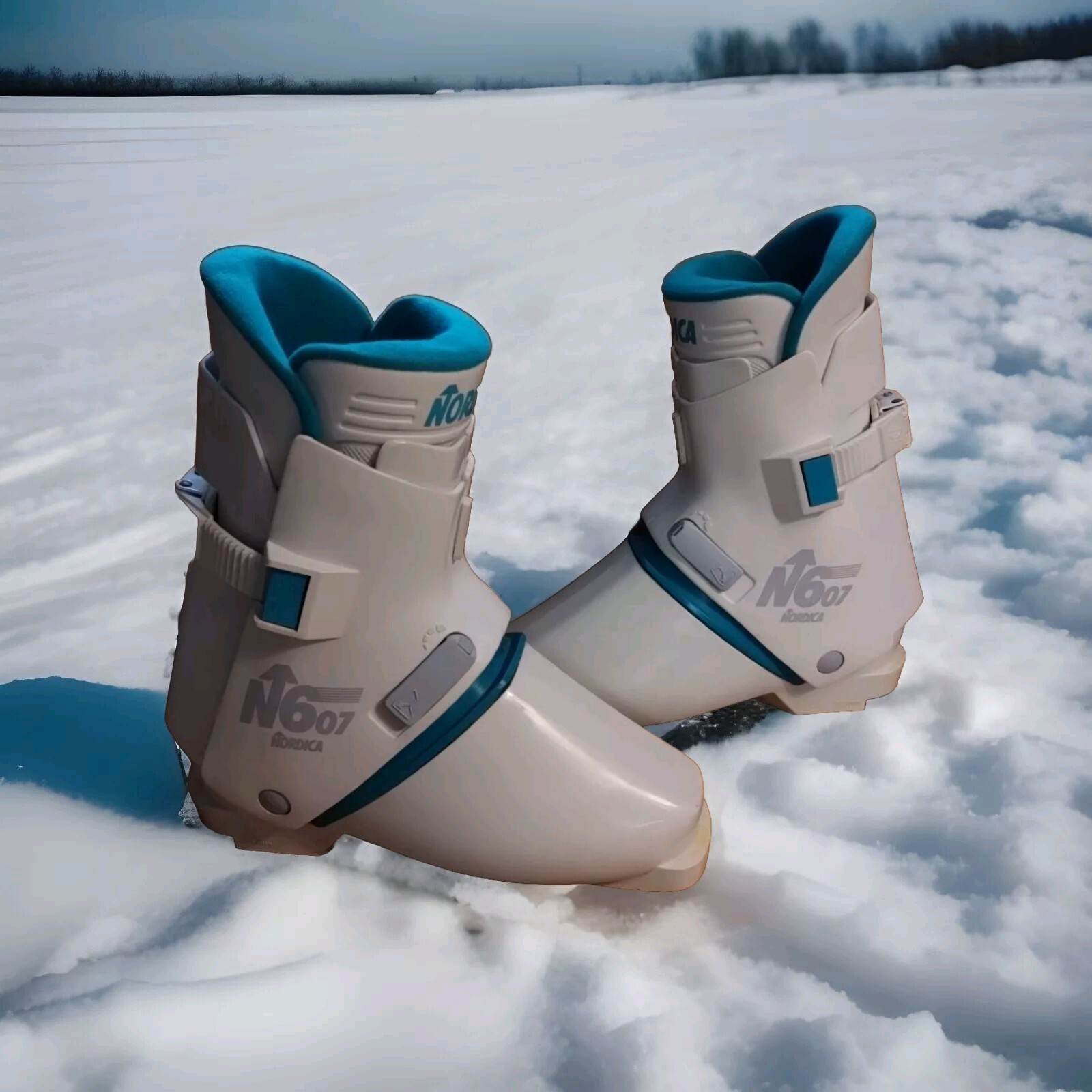 SALOMON Scarponi da sci vintage Nordica N607 ingresso posteriore taglia 25 0 Mondo 8 donna 7 uomo