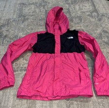 THE NORTH FACE GIRLS YOUTH DRY VENT WINDBREAKER JACKET HOOD Sz Large 14/16 Pink