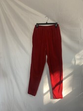 Vintage Red Velvet Straight Leg Womens Pants
