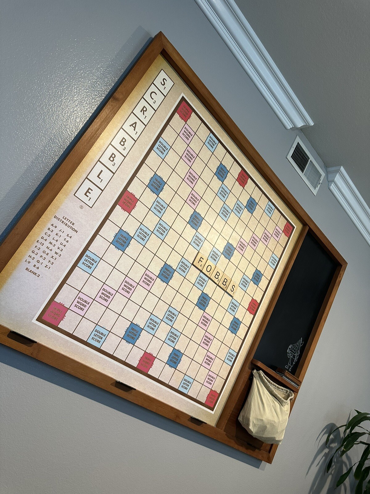 Giant Scrabble 80”x60” Wall Art Restoration Hardware HASBRO adult