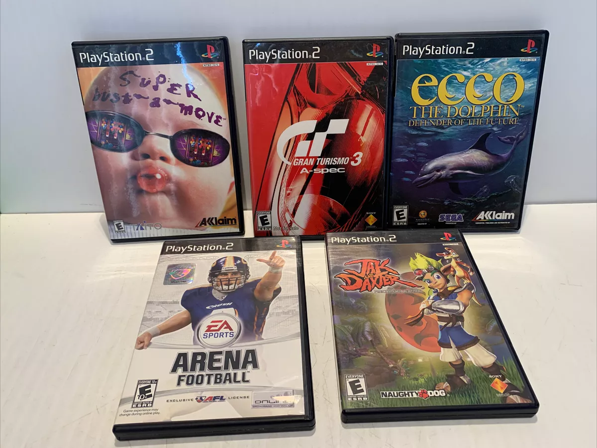 Lot of 5 Playstation 2 PS2 Games And Darter Grand Turismo Arena Football &  More