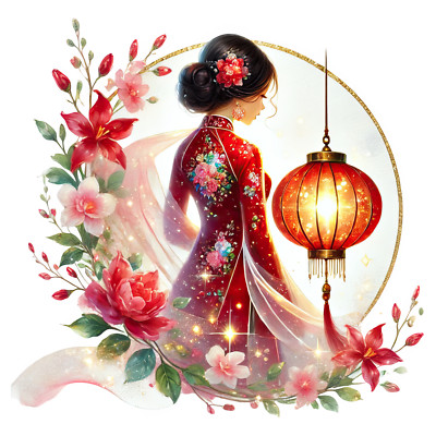 Wandtattoo Aufkleber Asian Girl Wandaufkleber 18X18 cm Groß