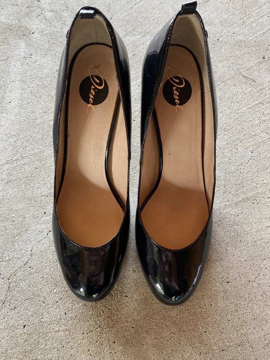 Diesel Patent Leather High (3-3.9 in) Heel Height Heels for Women