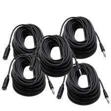 5 Pack 25FT Mono 1/4" 6.35mm TS Male to Female Guitar Audio Extension Cable Lot