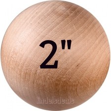 2 INCH Wood Balls Unfinished Solid Hardwood S...