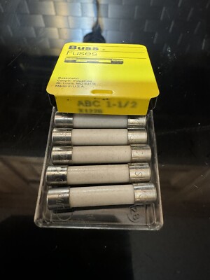 Bussmann ABC-1-1/2 Buss Fuse ABC112 1.5A 250V (Pack of 5)